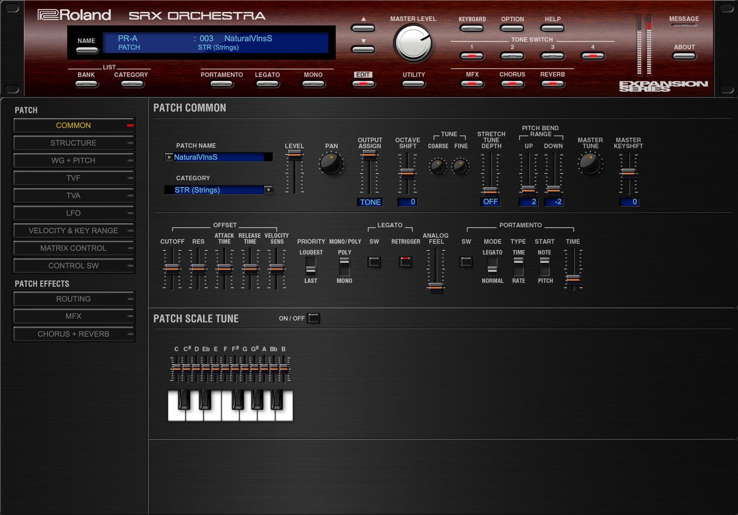 Roland SRX Orchestra Synthesizer Software