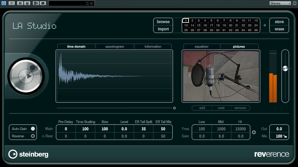 REVerence, the stock convolution reverb plugin for Cubase Pro and Nuendo.
