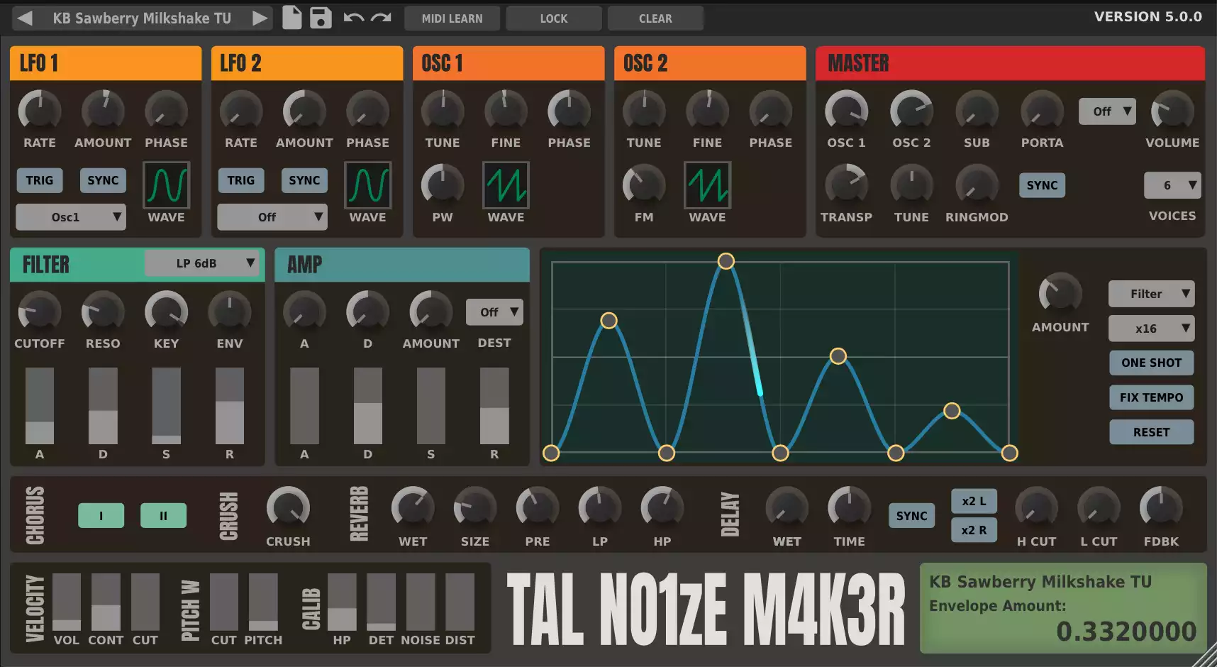 TAL-NoiseMaker Virtual Analog Synthesizer